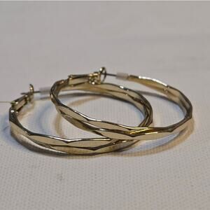 Lucky‎ brand Gold Tone Hoop Earrings New!